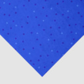 Helder blauw met kleine stippen. tissuepapier (Detail)