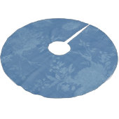 Helder blauw op blauw bloemmotief kerstboom rok (Gekanteld)