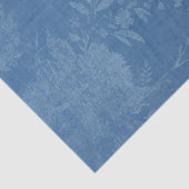 Helder blauw op blauw bloemmotief tissuepapier (Detail)