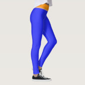 Helder blauw oranje klei leggings (Rechts)