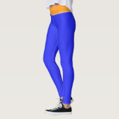 Helder blauw oranje klei leggings (Links)