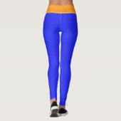 Helder blauw oranje klei leggings (Achterkant)