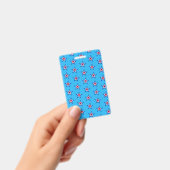 Helder Blauw Rood & Wit Sterrenpatroon Badge (Handheld)