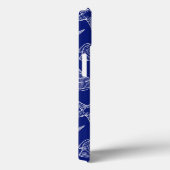 Helder Blauw Schelp Patroon Case-Mate iPhone Case (Achterkant / Rechts)
