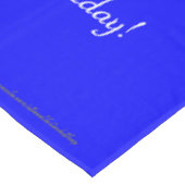 Helder blauw, speciaal aangepast 90e verjaardag, t tafelkleed (Gekanteld)