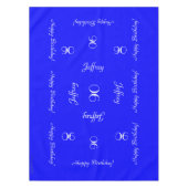 Helder blauw, speciaal aangepast 90e verjaardag, t tafelkleed (Voorkant)