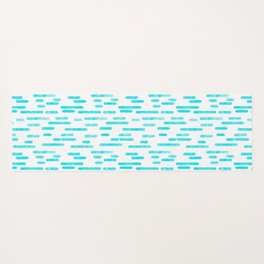 Helder blauw/turquoise inky afgeronde lijnen patro yogamat (Achterkant (horizontaal))