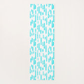 Helder blauw/turquoise inky afgeronde lijnen patro yogamat (Achterkant)