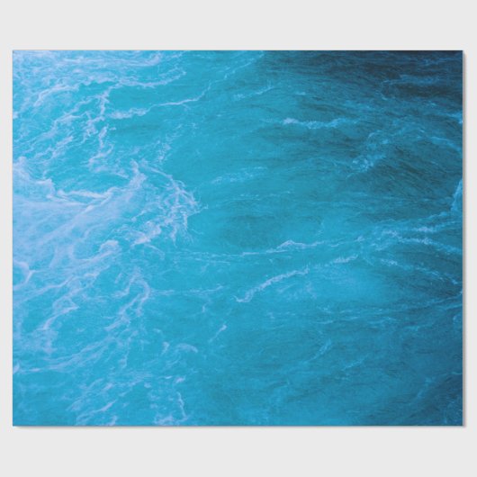 Helder blauw water cadeaupapier (Vlak)