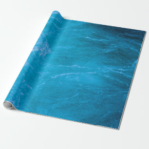 Helder blauw water cadeaupapier