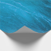 Helder blauw water cadeaupapier (Hoek)