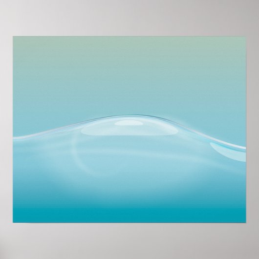 Helder Blauw Water Poster (Voorkant)