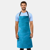 Helder blauw water schort (Gedragen)