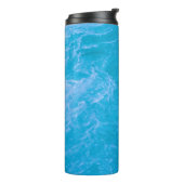 Helder blauw water thermosbeker (Gedraaid links)