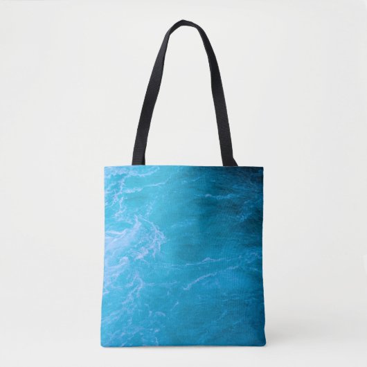 Helder blauw water tote bag (Voorkant)