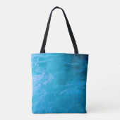 Helder blauw water tote bag (Achterkant)