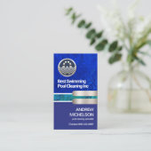 Helder blauw waterniveau Silver Pump Cleaner Visitekaartje (Staand voorkant)