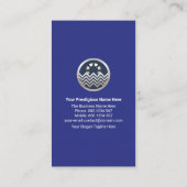 Helder blauw waterniveau Silver Pump Cleaner Visitekaartje (Achterkant)