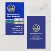 Helder blauw waterniveau Silver Pump Cleaner Visitekaartje (Voorkant / Achterkant)