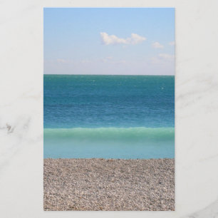 Helder blauw Zee briefpapier