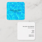 Helder blauw zwembad water foto Visitekaartje (Voorkant / Achterkant)