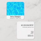 Helder blauw zwembad water foto Visitekaartje (Voorkant / Achterkant)