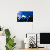 Helder blauwe lucht met wolken poster (Thuiskantoor)