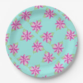 Helder Blauwgroen met groen Papieren Bordje (Voorkant)