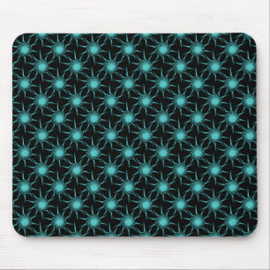 Helder Blauwgroen zwirling Suns Mousepad Muismat