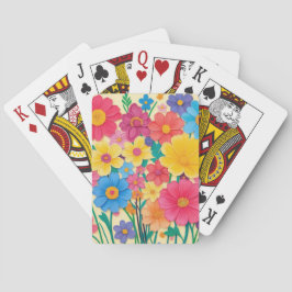 Helder Bloei in Volle Kleur Pokerkaarten