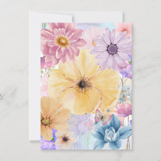 Helder Bloeiende Bloemen Wenskaart Kaart