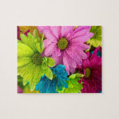 Helder Bloeiende Meerkleurige Wilde Bloemen Legpuzzel (Horizontaal)