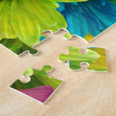 Helder Bloeiende Meerkleurige Wilde Bloemen Legpuzzel (Zijkant)