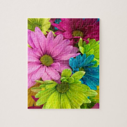 Helder Bloeiende Meerkleurige Wilde Bloemen Legpuzzel (Verticaal)