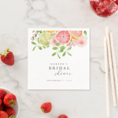 Helder bloem- en citrusbruiloftsfeest servet (Insitu)