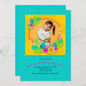 Helder bloem fotolijstje kaart (Voorkant / Achterkant)