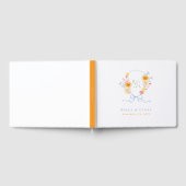 Helder bloemboog Crest Monogram Lente Bruiloft Gastenboek (Volledig)