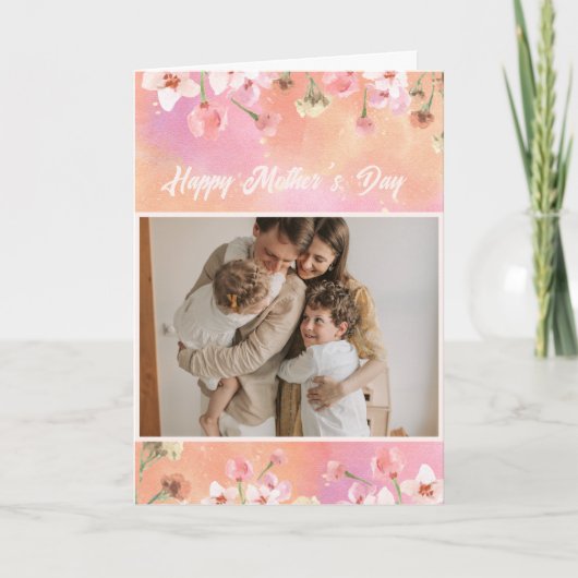 Helder bloemcollage Moederdag voor Mama Kaart (Voorkant)