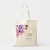 Helder Bloemen en Goud Moeder van de Bruidegom Tote Bag (Voorkant)