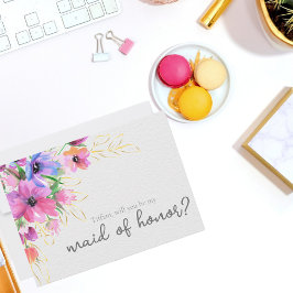 Helder Bloemen en Gouden Getuige Uitnodiging