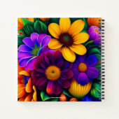 Helder bloemenboeketdagboek notitieboek (Achterkant)