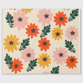 Helder bloemendesign cadeaupapier (Vlak)