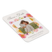 Helder bloemendesign 'Save the Date'-magneet Magneet (Rechterzijde)