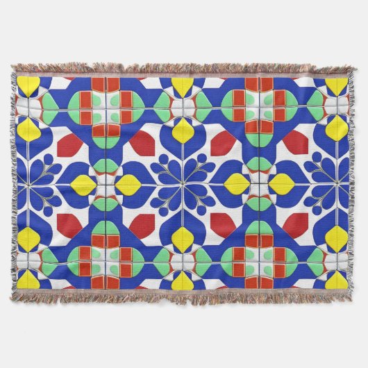 Helder Bloemengeometrie voor Modern Leven Deken (Voorkant)