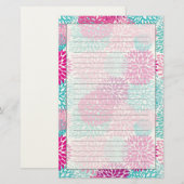 Helder Bloemenpatroon 2 Briefpapier (Voorkant / Achterkant)