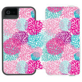 Helder Bloemenpatroon 2 Incipio iPhone Portemonnee Hoesje (Agenda Open)