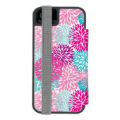 Helder Bloemenpatroon 2 Incipio iPhone Portemonnee Hoesje (Agenda Achterkant)