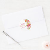 Helder bloemig citrus bruiloft favor stickers (Envelop)