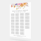 Helder bloemig waterverf bruiloft zitplaatskaart acryl bord (Hoek)