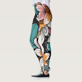 Helder Bloemmotief Leggings (Links)